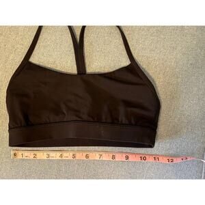 Lululemon Wunder Train Strappy Racer Bra, Size 4 Black Training 12-14 Juniors
